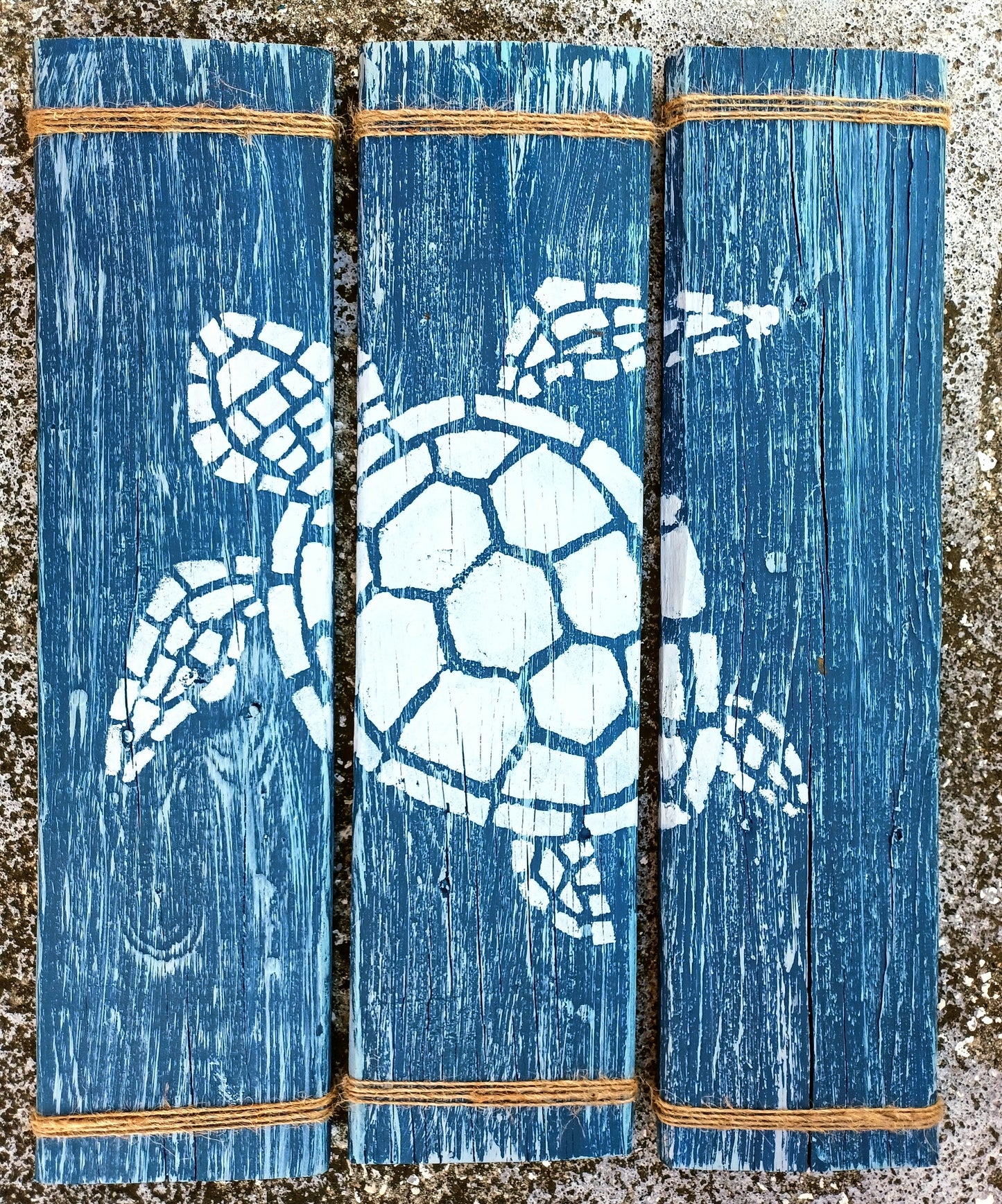 Sea Turtle painting on wood boards