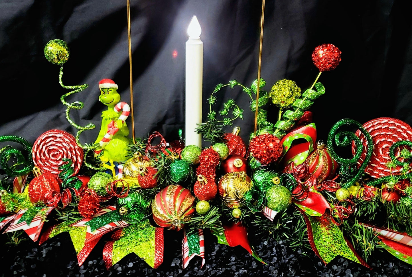 Grinch Christmas decorations centerpiece 