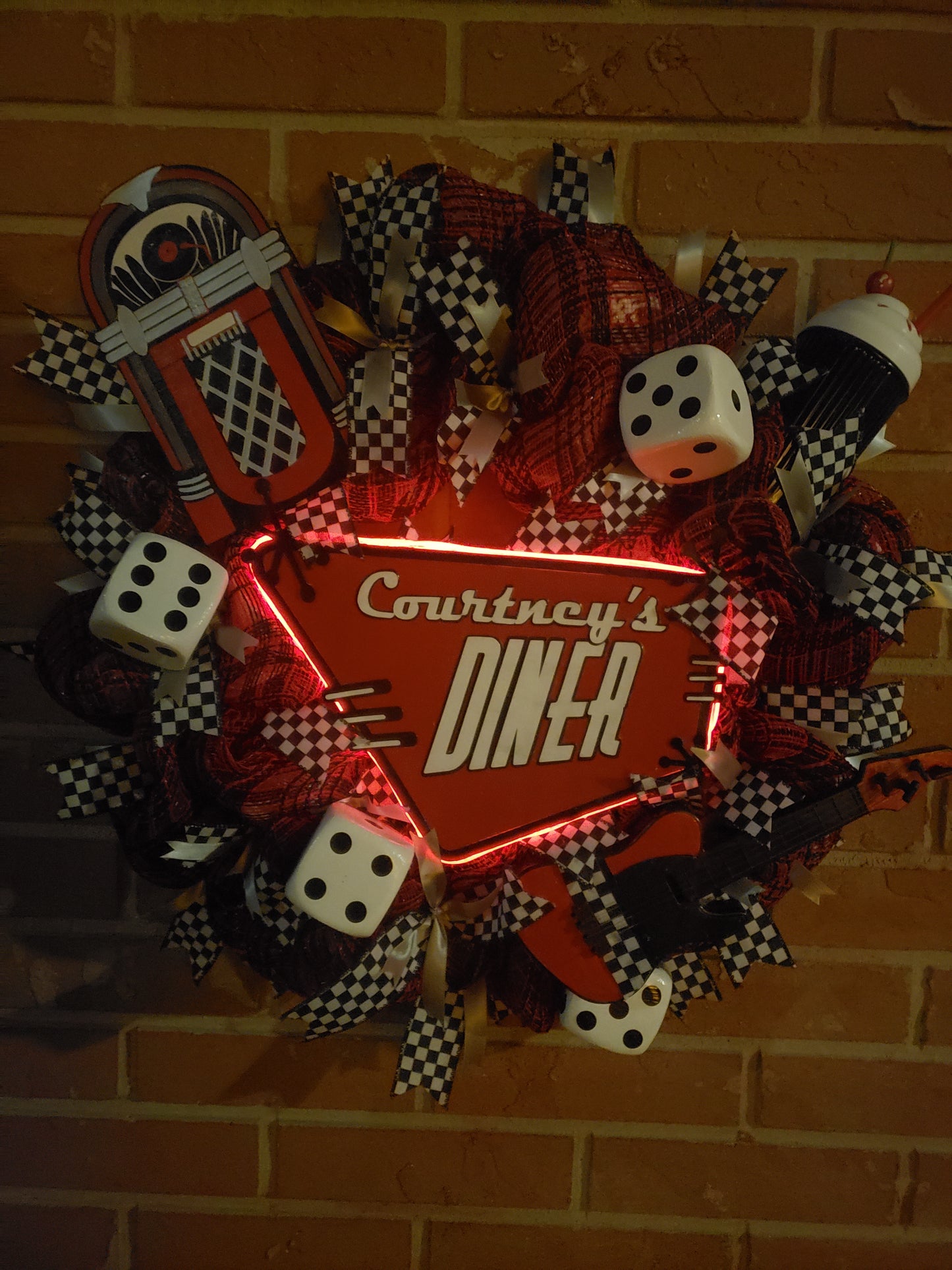 50s Diner Sock-Hop Jukebox custom decoration