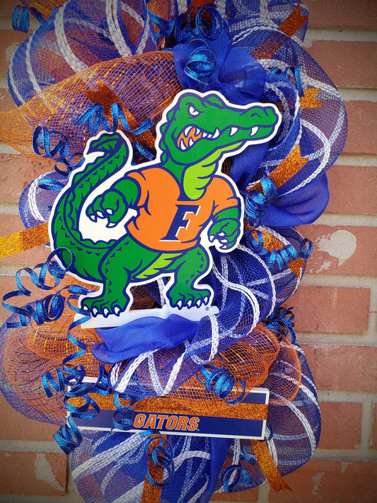 UF Florida Gators door hanger swag wreath