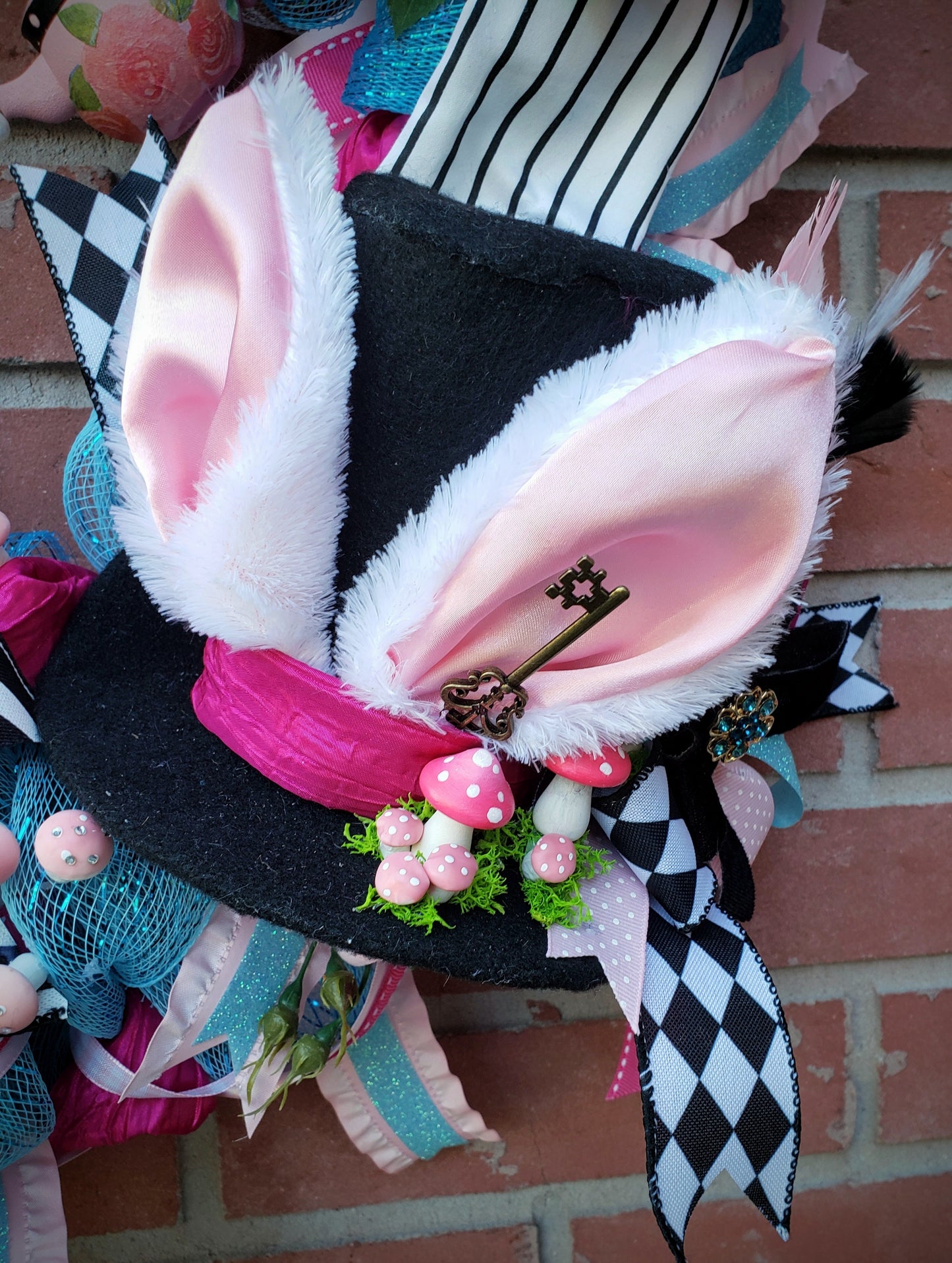 Alice in wonderland mackenzie childs wreath