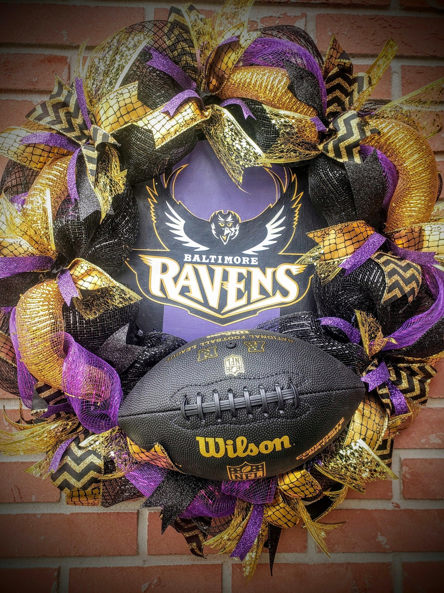 Ravens football wreath