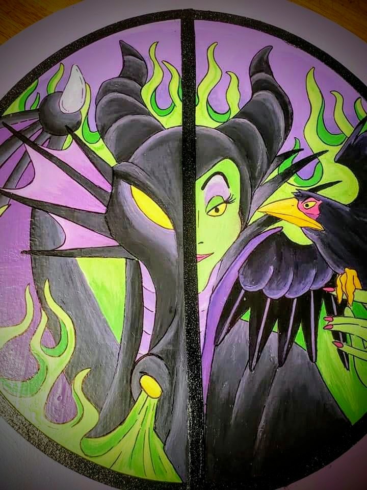 Maleficent with her dragon villains wreath