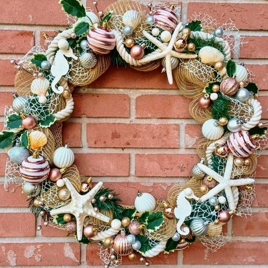 Seashell Holiday Beach Wreath