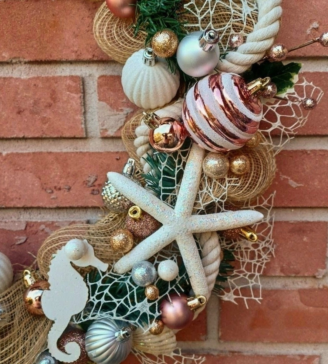 Seashell Holiday Beach Wreath