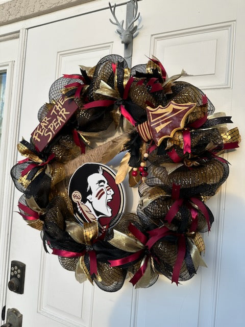 Fear the Spear Noles wreath with 3d Spear 