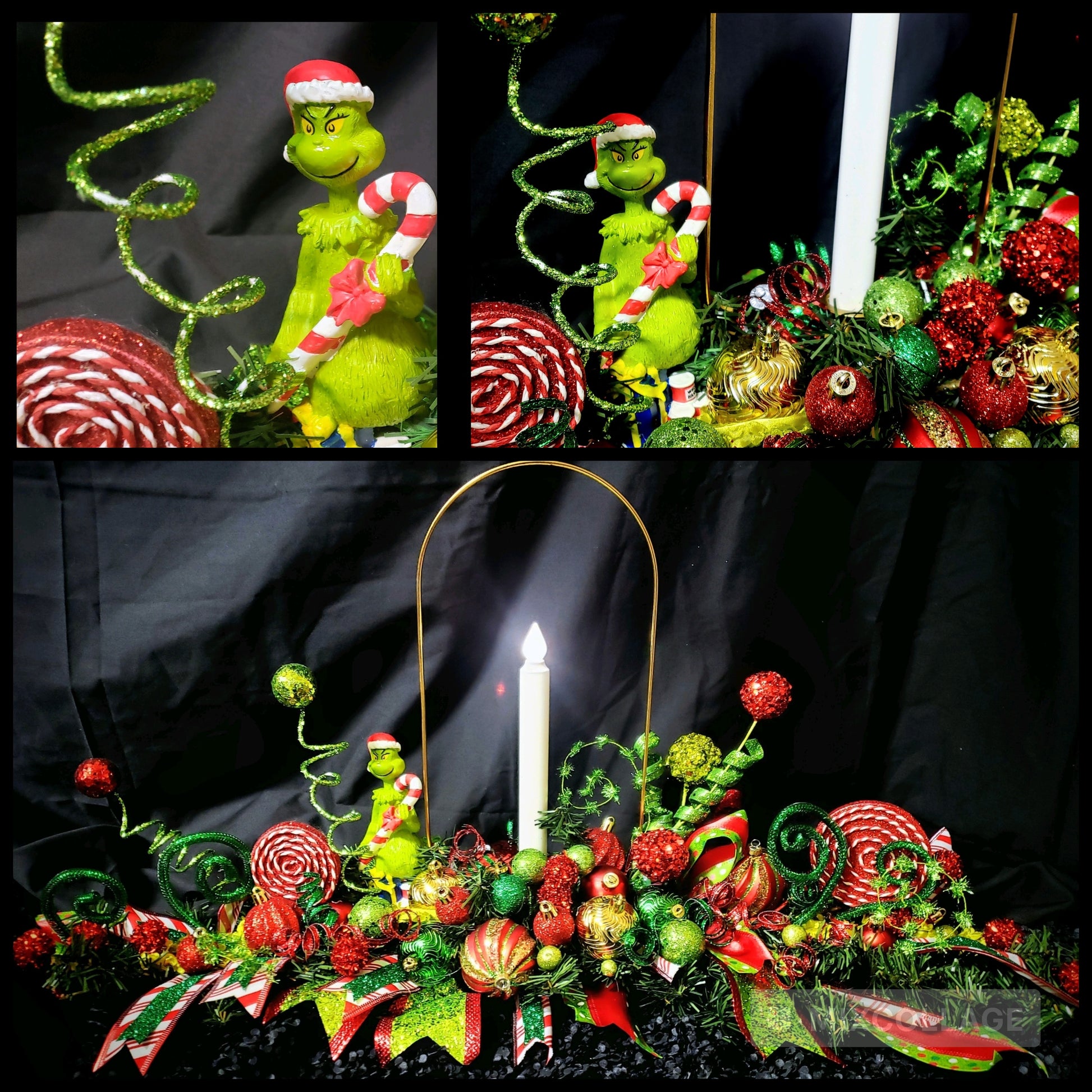 Grinch Holiday Decorations Centerpiece 