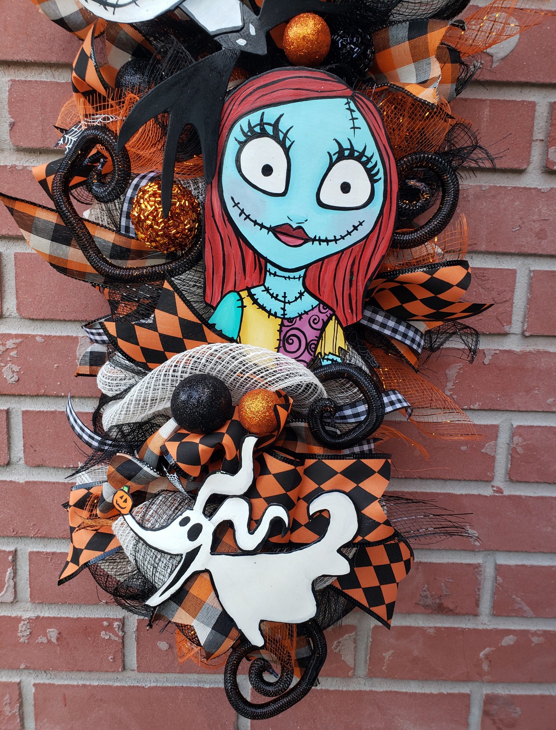 Nightmare before Christmas Halloween Decorations wreath door hanger