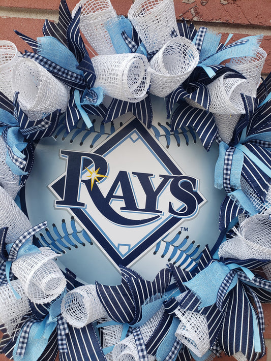 Tampa Bay Rays door wreath