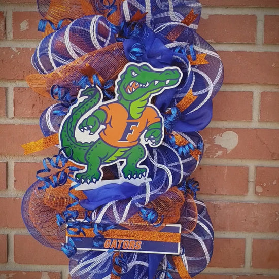 UF Florida Gators door hanger swag wreath