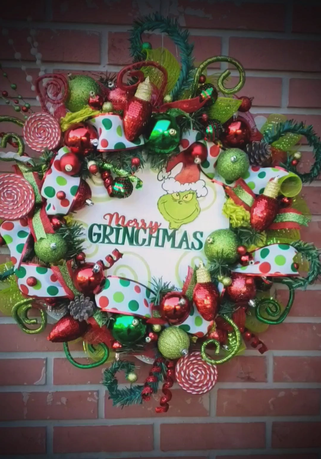 Merry Grinchmas holiday wreath 