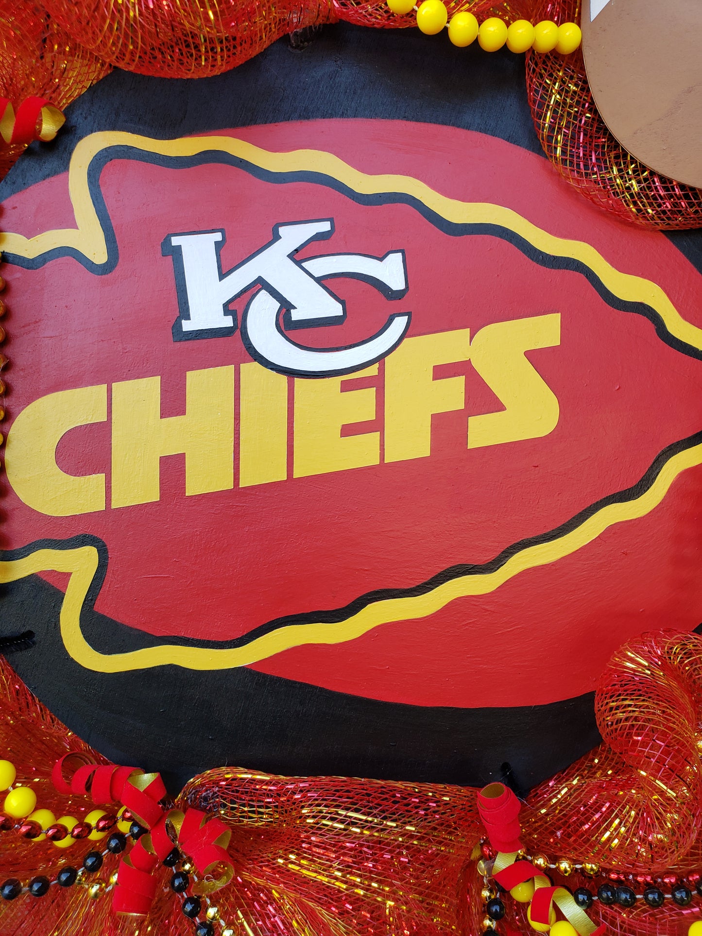 Kansas City Chiefs door wreath