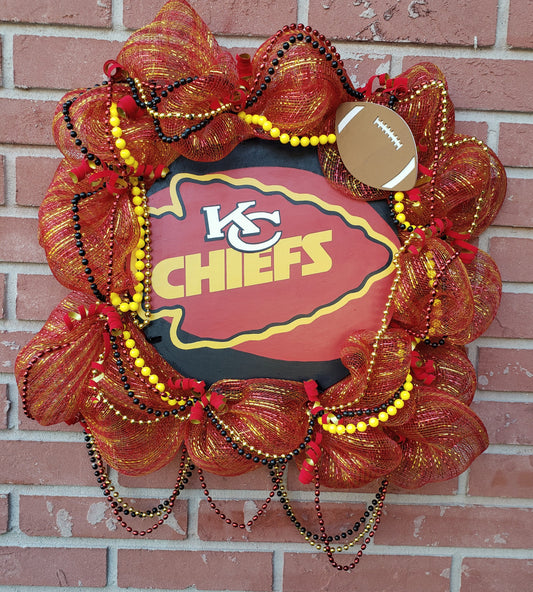 Kansas City Chiefs door wreath